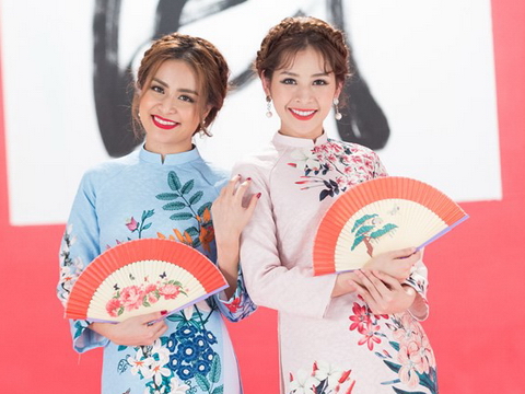 Hoàng Thùy Linh, Chi Pu diện trang phục rực rỡ đón xuân