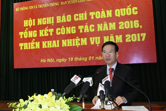 Ủy viên Bộ Chính trị, Bí thư TW Đảng, Trưởng Ban Tuyên giáo TW Võ Văn Thưởng phát biểu chỉ đạo tại Hội nghị
