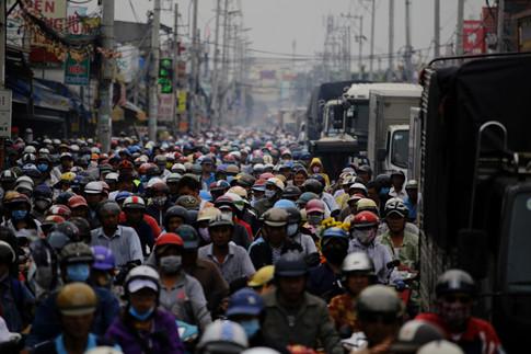 Kẹt xe hơn 7km suốt 3 giờ đồng hồ trên Quốc lộ 50 1