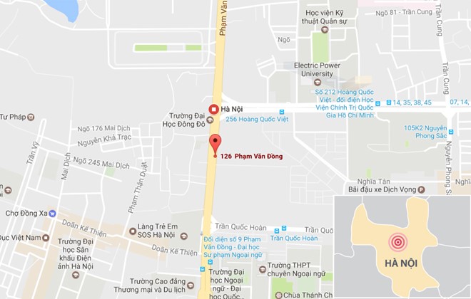 Vị trí xảy ra tai nạn. Ảnh: 