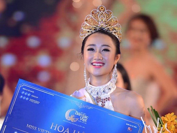 Thu Ngân là hoa hậu sở hữu nhan sắc xinh đẹp. 