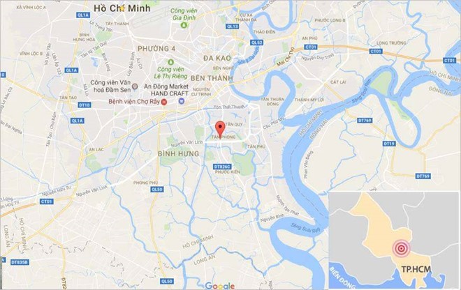 Vị trí xảy ra tai nạn. Ảnh: 