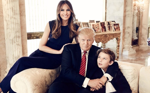 Barron dưỡng ẩm da với trứng cá muối. Melania tiết lộ với ABC News vào năm 2013 là cô đã dùng trứng cá Caviar C6 Complex cho Barron mỗi buổi tối sau khi tắm.