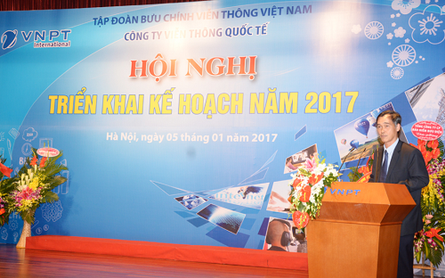 Ông Đỗ Vũ Anh - Thành viên Hội đồng Thành viên Tập đoàn VNPT phát biểu tại Hội nghị Triển khai Kế hoạch của Công ty VNPT-I