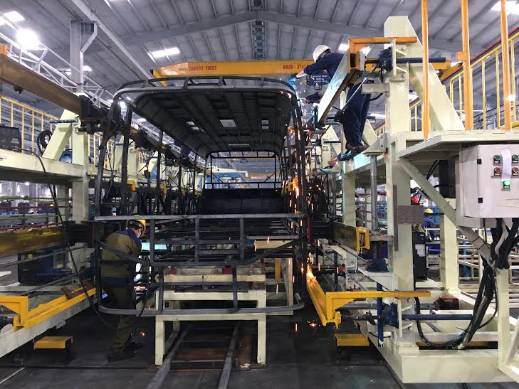 Nhà máy xe Bus đã bước vào hoạt động.