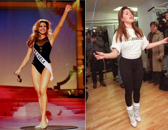 Hàng loạt hoa hậu 'biến dạng' tăng cân đến chóng mặt Hoa hậu Hoàn vũ 1996 – Alicia Machado cũng từng suýt bị Donald Trump tước vương miện vì tăng cân không kiểm soát sau khi đăng quang. Sau này, cô hoa hậu thừa cân này cũng trở thành đề tài nóng sốt trong chiến dịch tranh cử của Donald Trump.