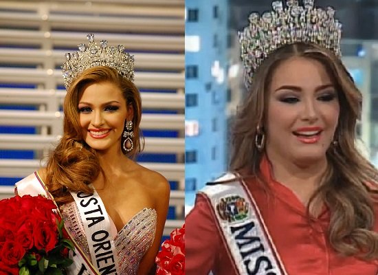 Hàng loạt hoa hậu 'biến dạng' tăng cân đến chóng mặt Migbelis Castellanos từ khi đăng quang ngôi vị Hoa hậu Venezuela 2013 đã lập tức trở thành ứng cử viên sáng giá nhất cho chiếc vương miện Hoa hậu Hoàn vũ 2014. Tuy nhiên, người đẹp nhanh chóng trở thành ‘bom xịt’ tại cuộc thi vì đã tăng cân quá đà.