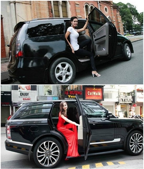 Nhưng đôi khi Mai Phương Thuý cũng bị bắt gặp lái xe lạ.