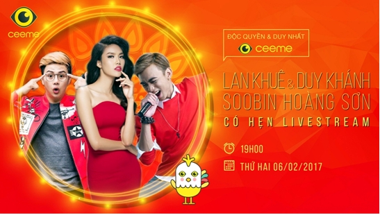 Sao Việt livestream xông đất đầu năm trên ứng dụng CeeMe