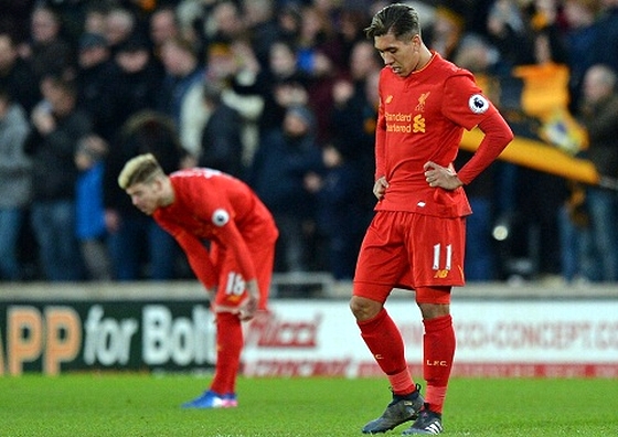 Liverpool đang sa sút phong độ không phanh