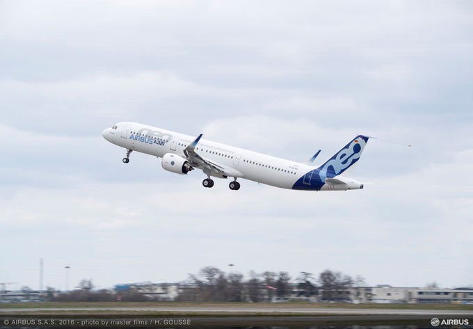 Airbus A321neo là phiên bản mới thuộc dòng A321 - loại máy bay lớn nhất trong gia đình máy bay A320 của Airbus. Ảnh: Airbus.