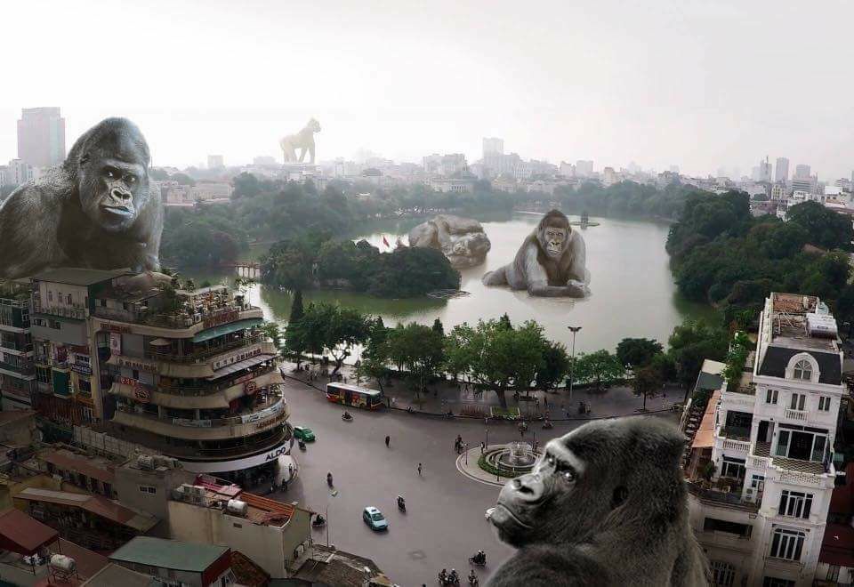 Rất nhiều ý tưởng được đưa ra cho mô hình Kong ở Hồ Gươm.