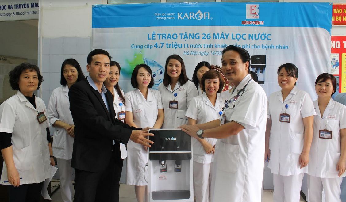Karofi tặng 4,7 triệu lít nước sạch cho Bệnh viện E