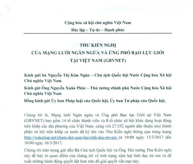 Thư kiến nghị