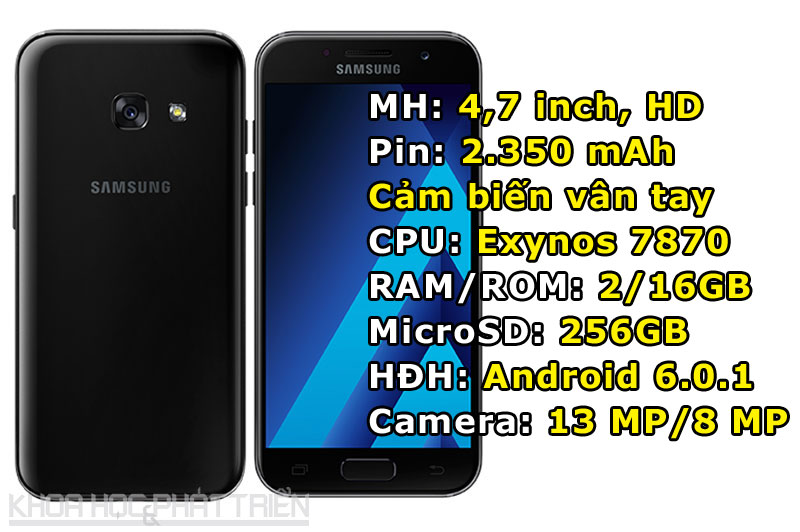 Samsung Galaxy A3 2017 chính thức lên kệ