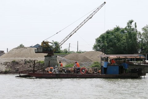 khai thác cát ở Bắc Ninh