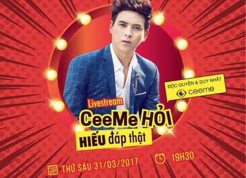 Cơ hội giao lưu với ca sĩ điển trai Hồ Quang Hiếu tối 31/3