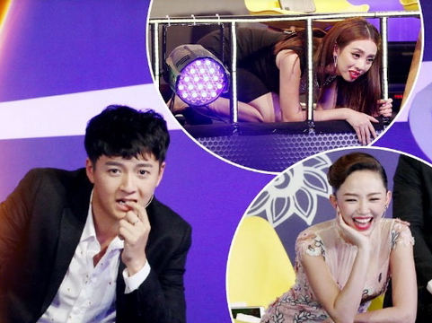 Chết cười cảnh Thu Trang lăn lê, bò trườn 'soi' dung nhan thí sinh mặt nạ