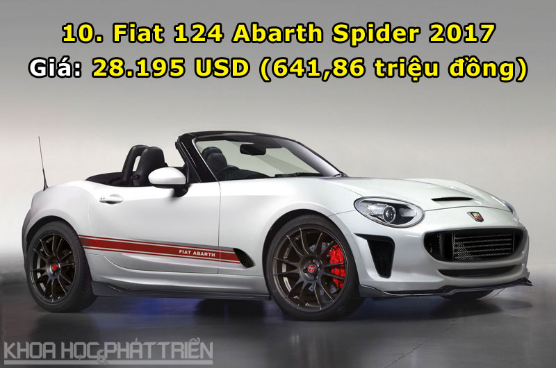 10. Fiat 124 Abarth Spider 2017.