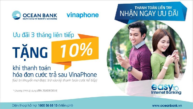 Thanh toán qua internet banking: Cách này cũng khá nhanh và đơn giản, chủ động cho những ai đã có tài khoản internet banking. Hầu hết các nhà cung cấp dịch vụ đều đã hợp tác với các ngân hàng lớn đang hoạt động tại Việt Nam để hỗ trợ hình thức thanh toán cước này.