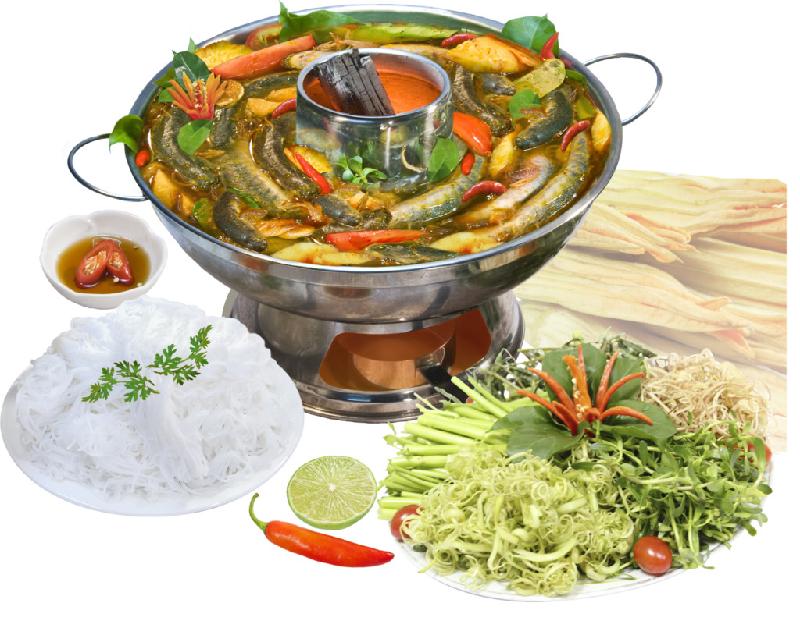 Lẩu cá kèo là món ăn nổi tiếng của người dân Nam Bộ. Món ăn có vị chua của lá giang, nhân nhẫn của rau đắng cùng loại cá có kích thước non ngón cái. Bạn có thể tìm thấy lẩu cá kéo ở nhiều quán ăn của Sài thành. Nổi tiếng nhất là các quán trên đường Bà Huyện Thanh Quan (quận 3). Ảnh: Nguyên Trang. 
