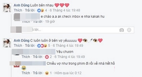 Anh Dũng gọi cô nàng này rất thân mật “vợ yêu” như để  “khẳng định chủ quyền”.