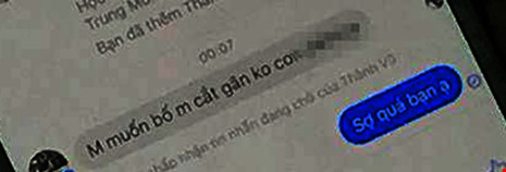 Tin nhắn đe dọa chị của Tr.