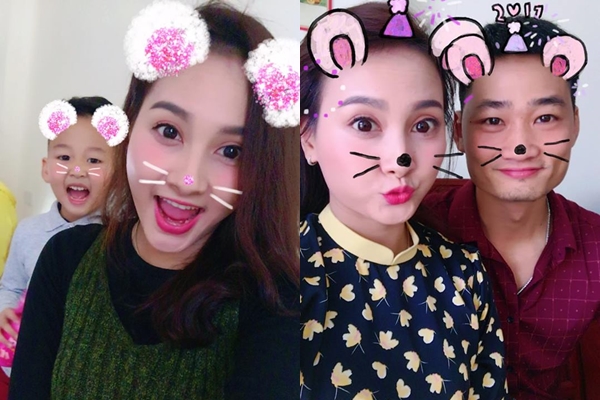 Bảo Thanh tinh nghịch bên chồng con