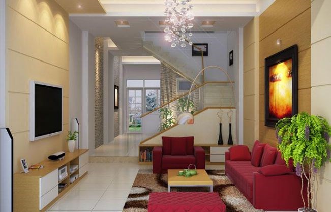 Vài chậu cây xanh tạo cảm giác trong lành cho phòng khách. Ảnh: Treehouse. 