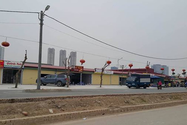 Các kiot cho thuê tại công viên Hà Đông