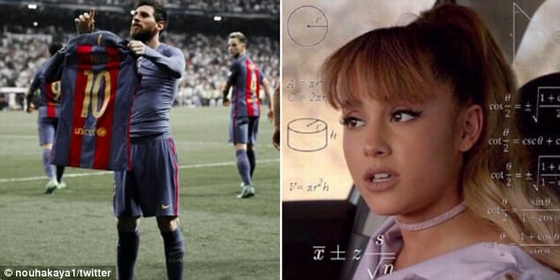 Messi khiến nhiều người khó hiểu vì sao có thể cầm chiếc áo như vậy bằng 1 tay?