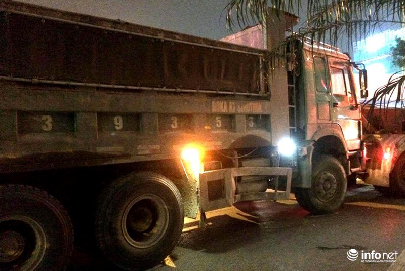 Chiếc xe tải gây tai nạn.