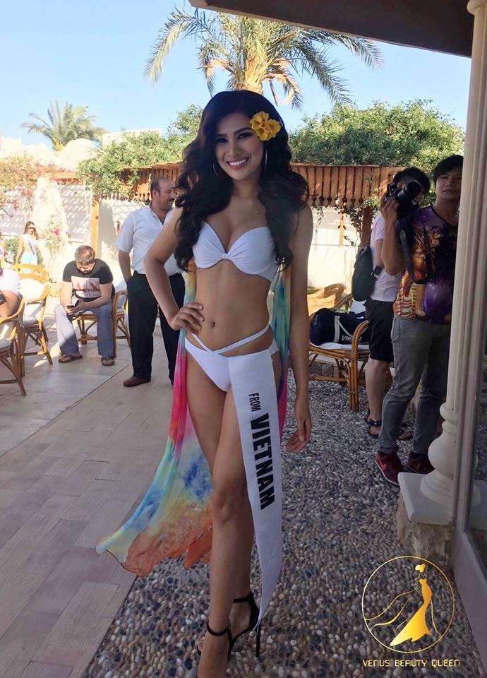 Cô có tên trong top 15 resort wear. (Ảnh: Venus Beauty Queen)