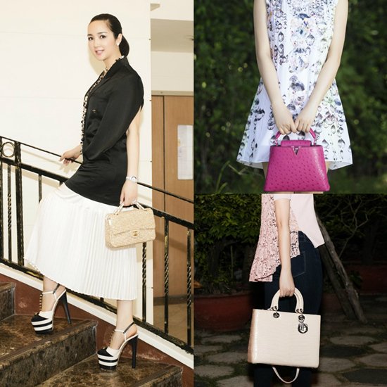 Dĩ nhiên, những hiệu Dior, Louis Vuitton hay Chanel cũng rất được Giáng My ưa chuộng.