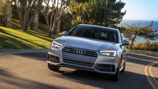 Audi A4 được đánh giá là một trong những mẫu xe tốt nhất trong phân khúc sedan hạng sang cỡ nhỏ. Xe sở hữu khối động cơ tăng áp 4 xi-lanh 2.0L, 252 mã lực và hộp số tự động 7 cấp. Mức giá khởi điểm khoảng 37.300 USD.