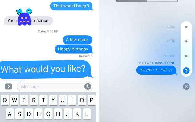 Bạn cũng có thể gửi nội dung text kèm theo hiệu ứng hình ảnh, giống như Facebook. Những hình ảnh này có thể phát ra âm thanh hoặc phình to dần lên trên màn hình hoặc thậm chí có các hiệu ứng biểu cảm khác như hiền dịu, chậm chạp, ngốc nghếch.