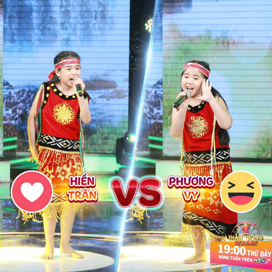 Hiền Trân - Phương Vy: Hai cô bé “sơn cước” biểu diễn sung sức khiến Cẩm Ly “hết hồn”  Từng tạo ấn tượng mạnh với khán giả qua ca khúc Cô gái vót chông, cô bé Hiền Trân tiếp tục phát huy sở trường với một ca khúc mang âm hưởng Tây Nguyên trong vòng Song Đấu. Tuy nhiên lần này, Hiền Trân không còn “một mình một ngựa” mà sẽ tranh tài với cô bé Phương Vy từng thể hiện xuất sắc ca khúc Tàu anh qua núi. Với giai điệu vui, tươi réo rắt của ca khúc Tiếng đàn Ta Lư, tất cả mọi người đều hào hứng, lắc lư theo màn trình diễn sung sức của hai thí sinh nhí. “Chị Tư” cũng phải thốt lên: “Quá trời quá đất” trước hai cô nàng “sơn cước” này.