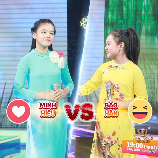 Bảo Hân – Minh Hiếu: Hai cô bé xinh xắn đều bị loại với tiết mục song ca Ngày đá đơm bông  Trong tiết mục tiếp theo, Bảo Hân và Minh Hiếu cùng diện những bộ áo dài thướt tha, trình diễn ca khúc Ngày đá đơm bông với phong thái duyên dáng, chững chạc. Cả hai cô bé đều có thế mạnh ở giọng hát khỏe khoắn, tuy nhiên Minh Hiếu lại có sự tiết chế hơn trong ca khúc này và nhận được lời khen từ Ban giám khảo.