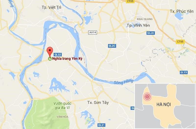 Xe hop xep hang vao nghia trang lon nhat Ha Noi hinh anh 21