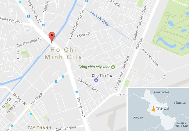 Vị trí gần nơi xảy ra tai nạn. Ảnh: Google Maps.