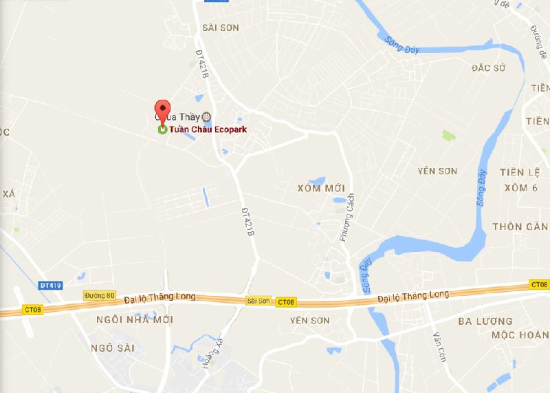 Khu du lịch Tuần Châu Hà Nội gần với chùa Thầy, cách trung tâm thủ đô khoảng 20 km.