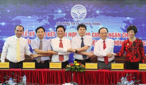 Đại diện 5 nhà mạng cùng bắt tay phối hợp tăng cường ngăn chặn tin nhắn rác.