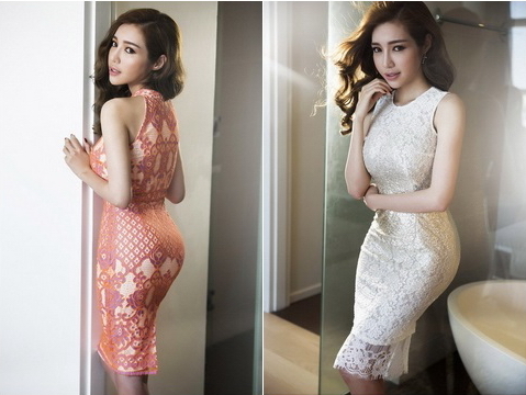 Đường cong vạn người mê của gái hai con Elly Trần