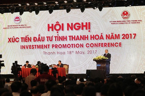 Phát biểu chỉ đạo tại hội nghị, Thủ tướng Chính phủ Nguyễn Xuân Phúc nói: “Hội nghị diễn ra đúng vào dịp kỷ niệm 127 năm ngày sinh nhật Bác Hồ. Bác đã từng mong muốn tỉnh Thanh Hóa phải trở thành một trong những tỉnh khá nhất miền Bắc. Hội nghị xúc tiến đầu tư lần này đã góp một viên gạch vào việc thực hiện mong ước của Bác”.