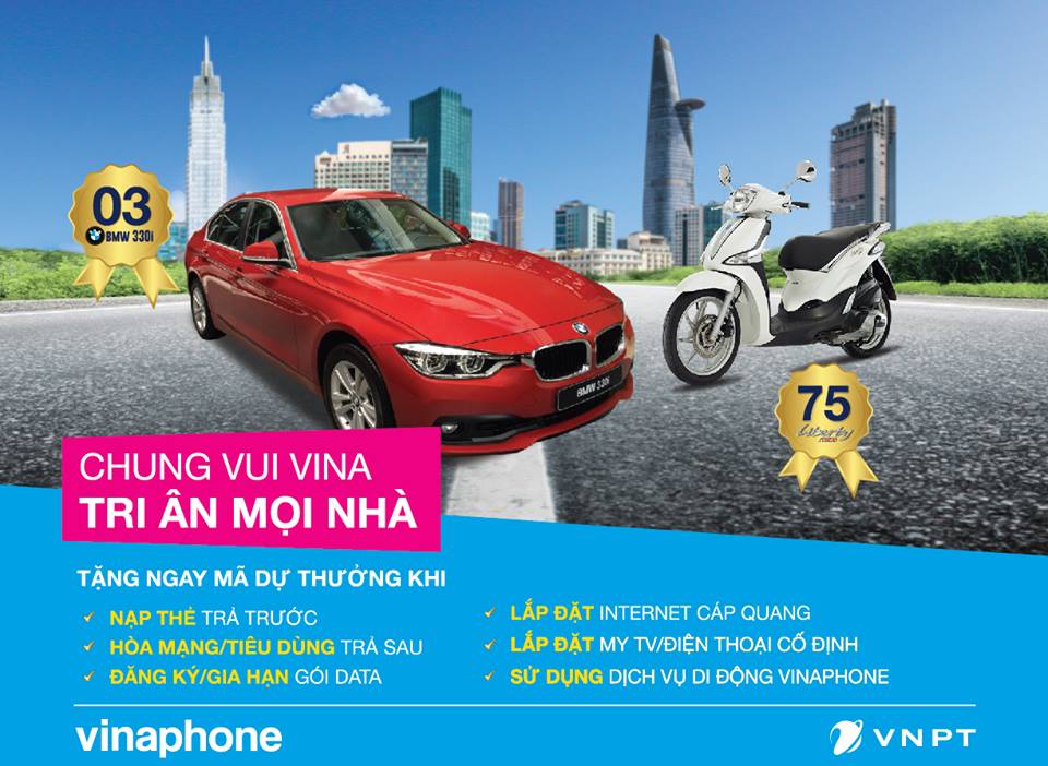 Đã có hàng chục khách hàng VinaPhone trúng thưởng xe máy Liberty ABS