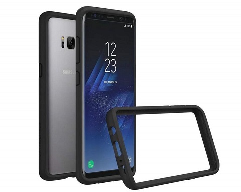 Rhinoshield. Vỏ đựng Rhinoshield dành cho Galaxy S8 Plus có thiết kế hết sức đơn giản. Đây là phụ kiện bảo vệ dành cho những người dùng bất cẩn. Các cạnh của điện thoại sẽ được bảo vệ tốt nhất nhờ phụ kiện vì đây là khu vực nhạy cảm nhất trên một chiếc điện thoại thông minh. Tuy nhiên, chúng ta cần biết rằng màn hình S8 cũng rất nhạy cảm. Ngay cả kính Gorilla Glass 5 không đủ mạnh để bảo vệ điện thoại tránh khỏi các vết nứt. Hãy yên tâm Rhinoshield sẽ giúp thiết bị giảm tối đa thiệt hại. Giá của phụ kiện từ 25 USD trên Amazon.