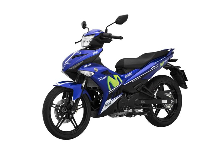 Tiếp đến là cái tên Yamaha Exciter 150. Exciter 150 GP sở hữu thiết kế góc cạnh và có những đường nét thể thao, lấy cảm hứng từ các dòng xe phân khối lớn. Xe có chiều dài 1.970 mm, rộng 670 mm và cao 1.080 mm. Chiều dài trục cơ sở 1.290 mm, độ cao yên 780 mm. Trọng lượng ướt 115 kg và khoảng sáng gầm 135 mm.