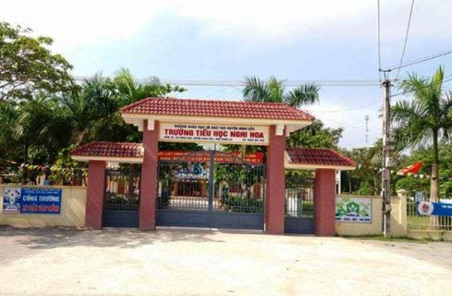 Trường Tiểu học Nghi Hoa - Nơi xảy ra sự việc.