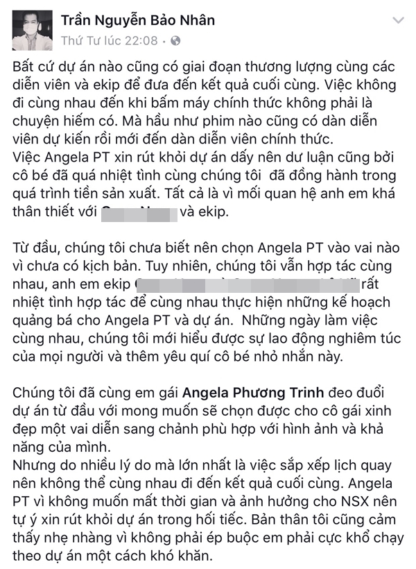 Lời giải thích của nhà sản xuất bộ phim.