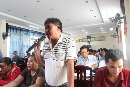Cuộc họp công bố kết quả thẩm định có sự tham gia của nhiều ngư dân.